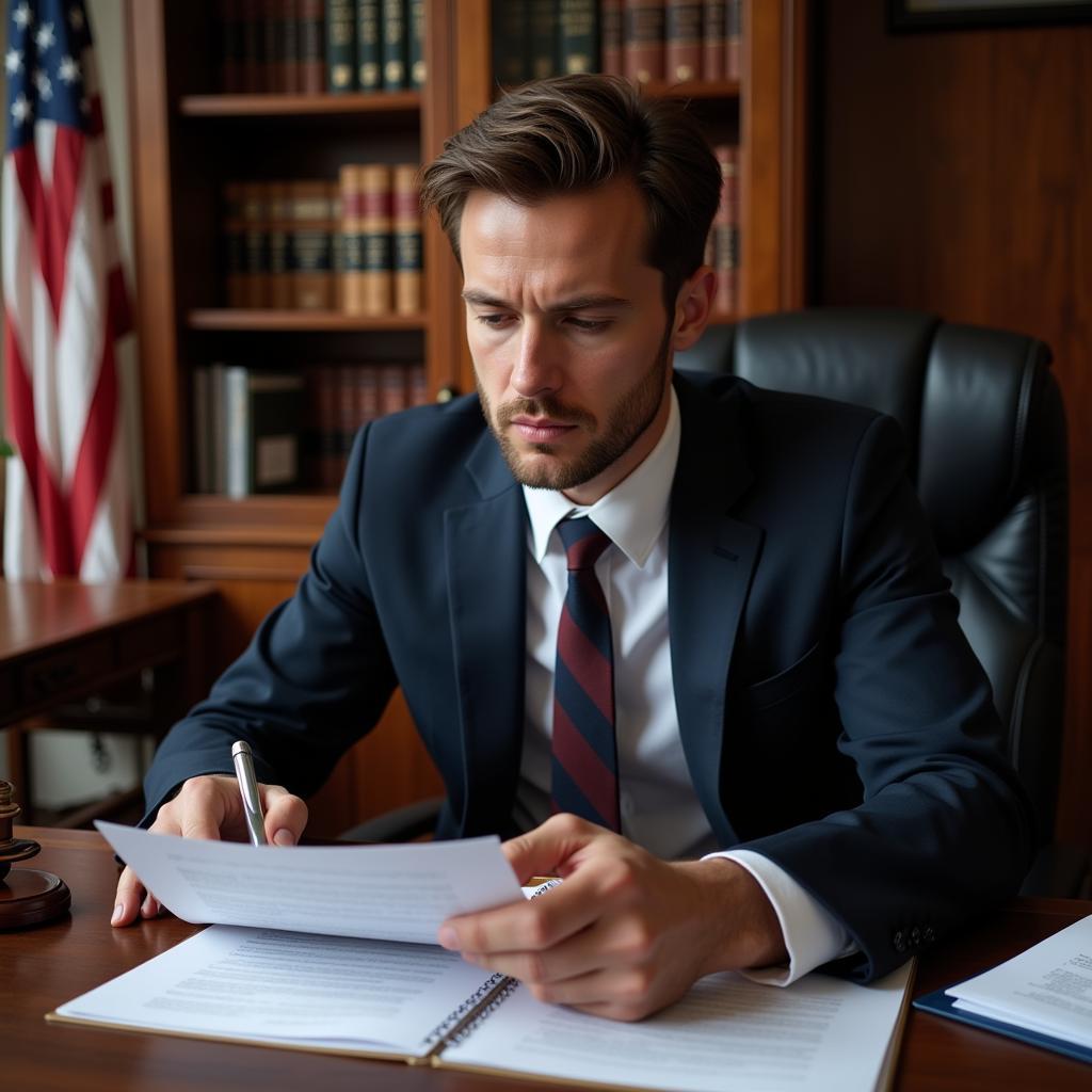 Lawyer reviewing a CPLA document