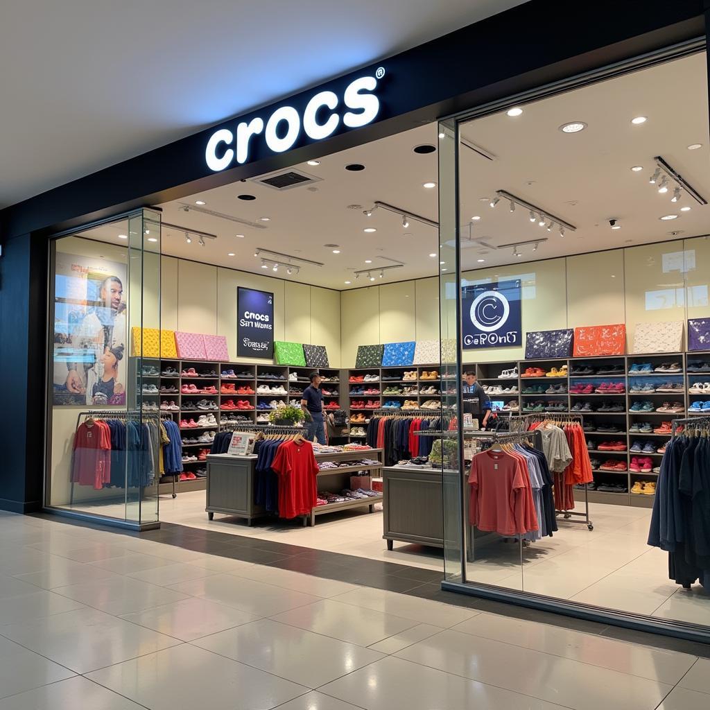 A Crocs store in a Pakistani shopping mall