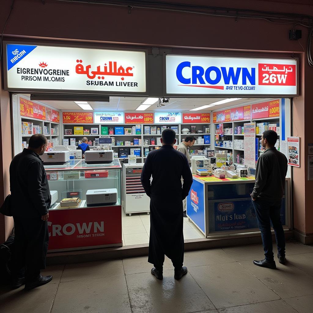 A shop selling Crown inverters in Pakistan