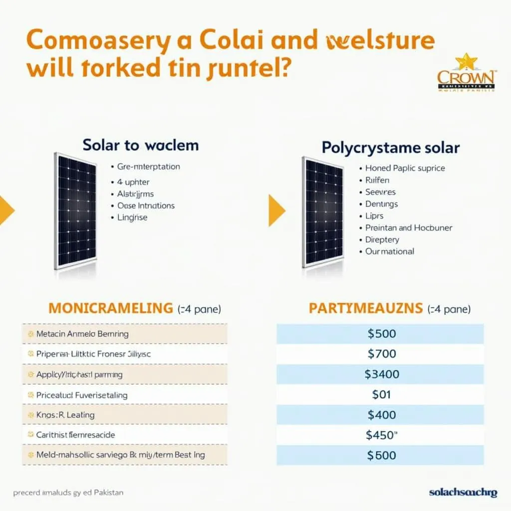 Different Types of Crown Solar Panels Available in Pakistan