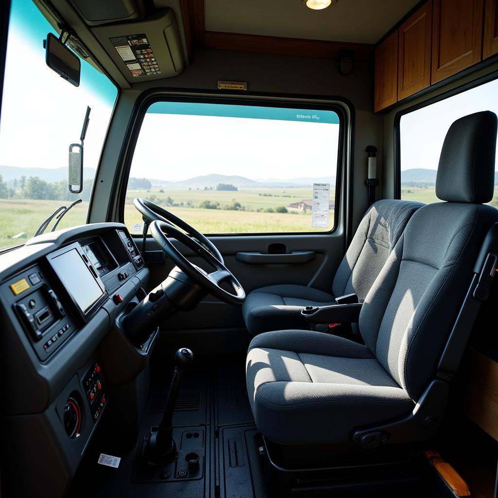 Daewoo DL 55 Truck Interior