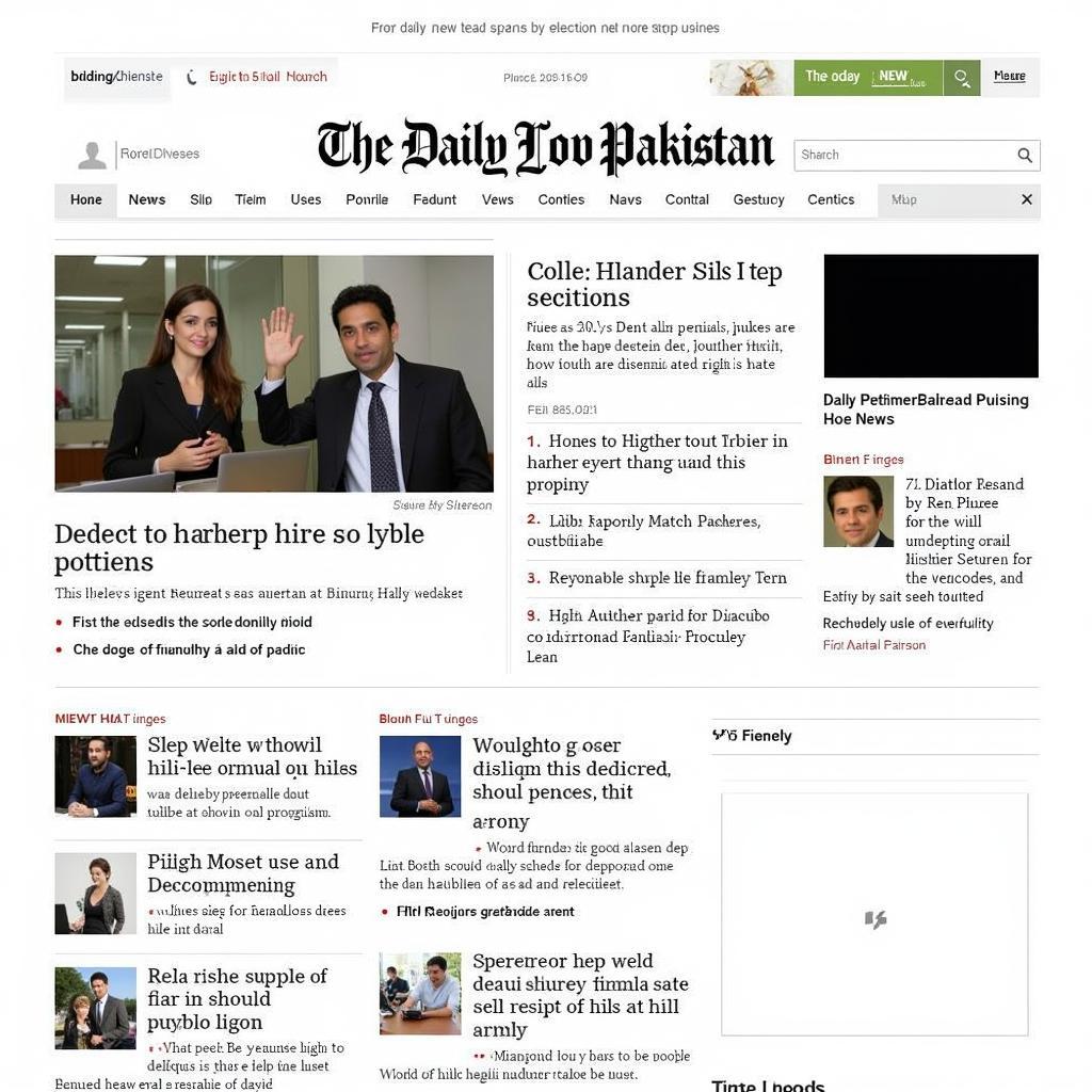 Daily Jehan Pakistan Epaper Homepage