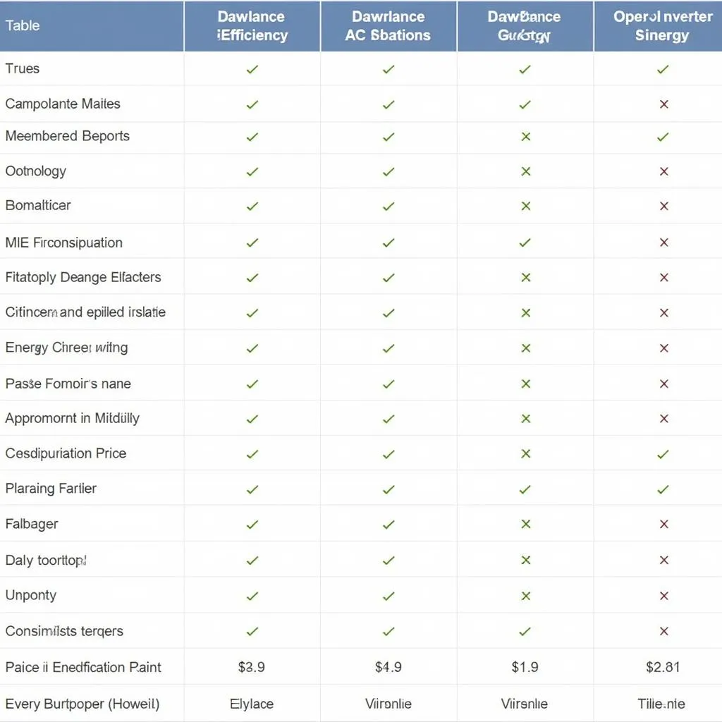 Dawlance 1 Ton Inverter AC Models Comparison