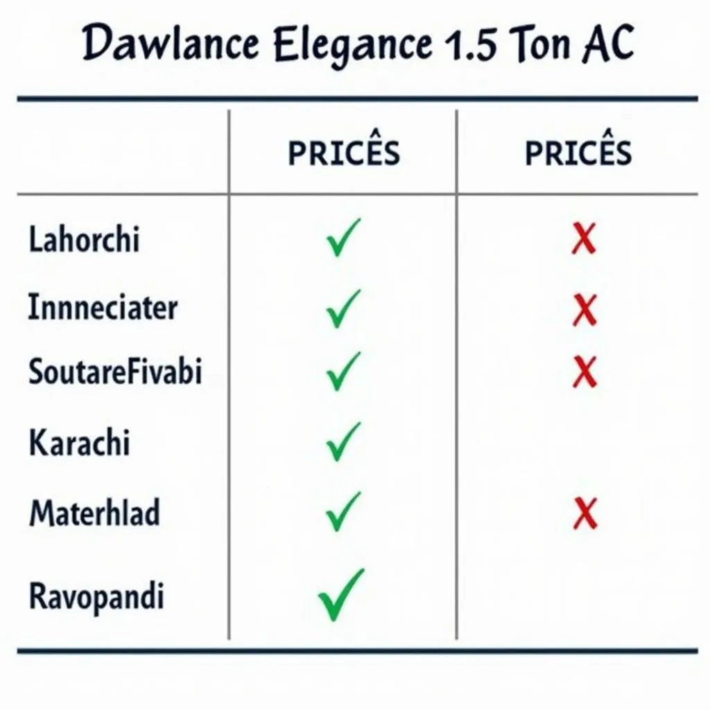 Dawlance AC Price Comparison in Pakistan