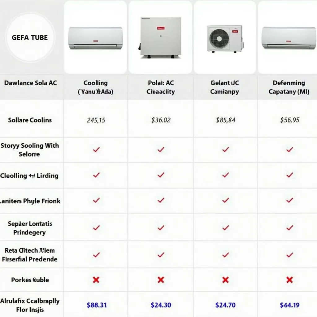 Comparison of Dawlance Solar AC Models