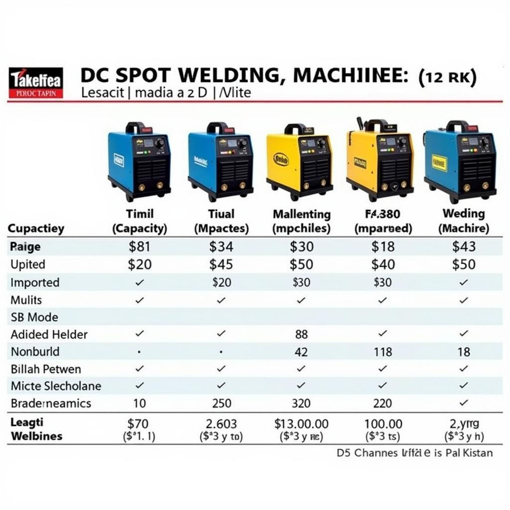 DC Spot Welder Price Comparison