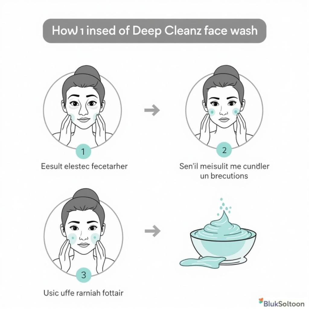 Applying Deep Cleanz Face Wash Properly