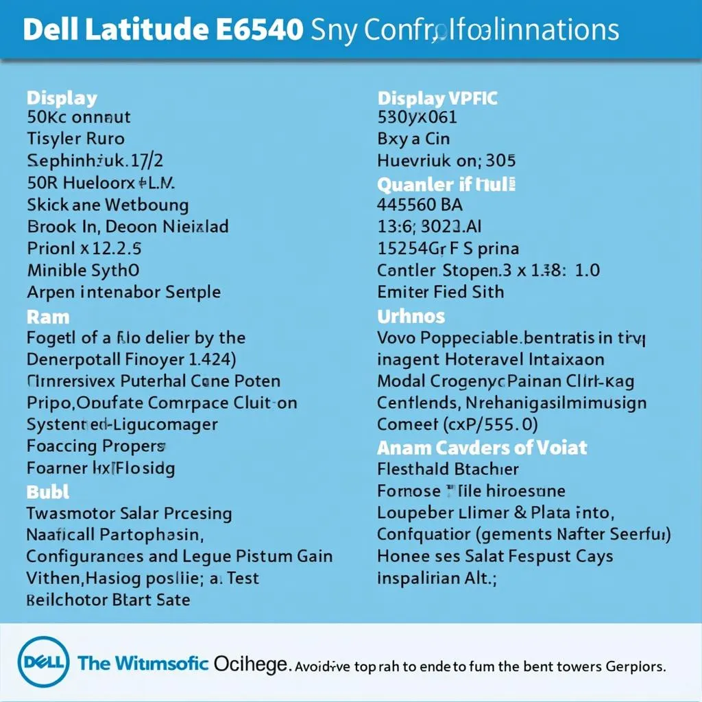 Dell Latitude E6540 specifications