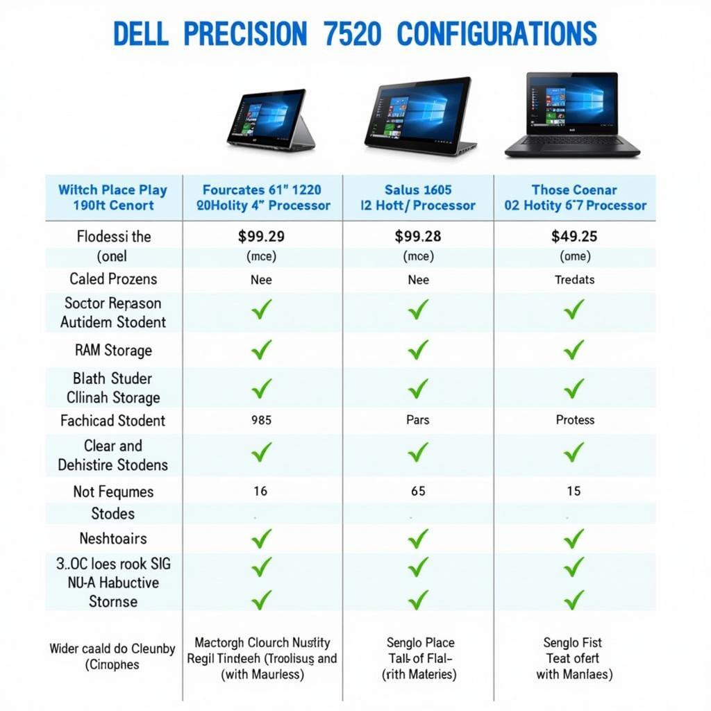 Dell Precision 7520 Configurations