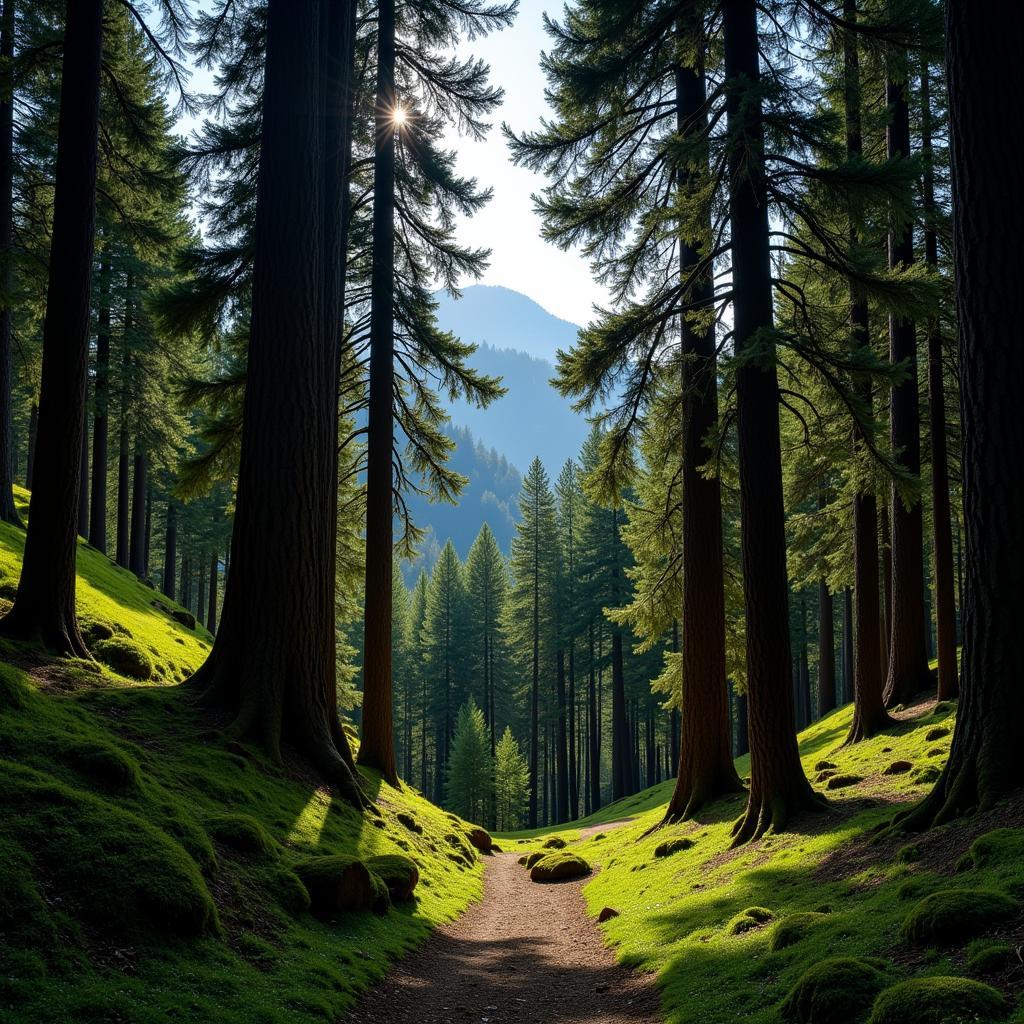 Deodar tree forest in Pakistan