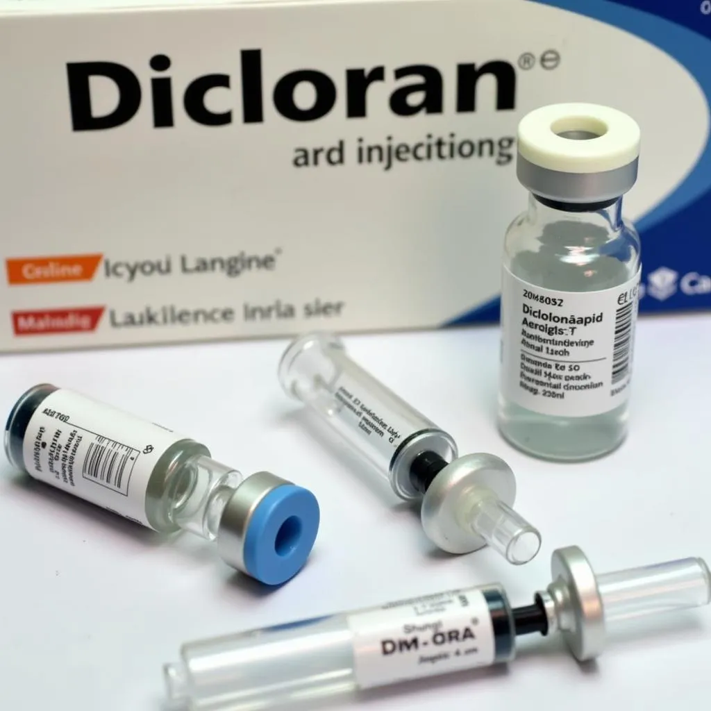 Dicloran injection packaging and ampoules