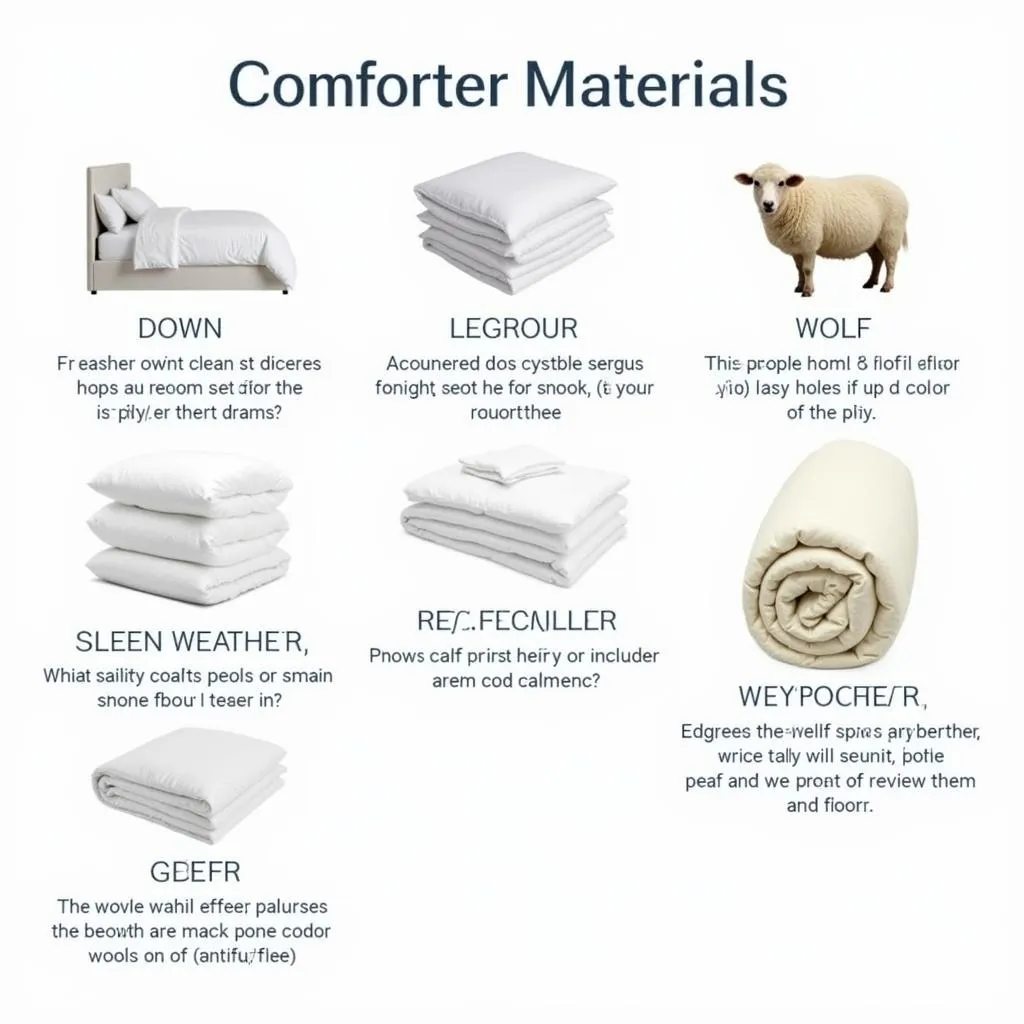 Types of Comforter Materials