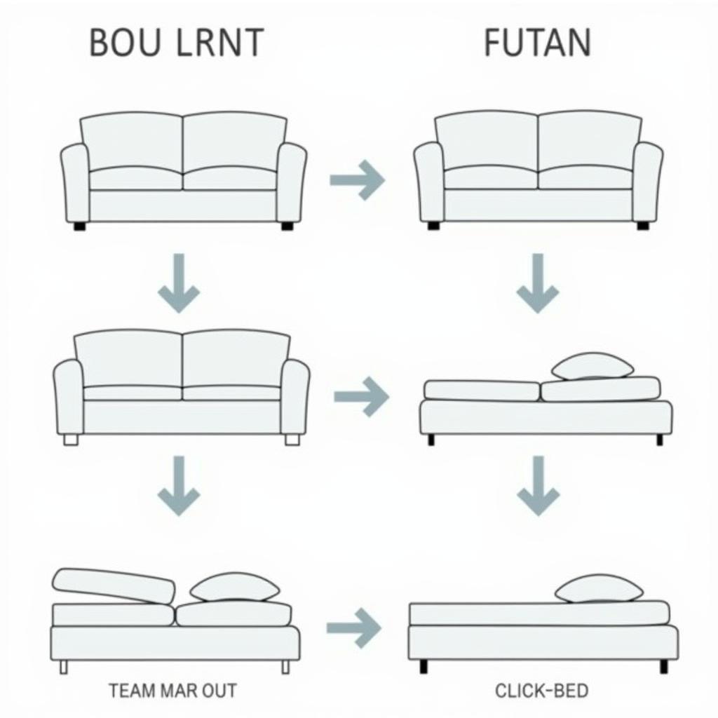 Different Folding Mechanisms of Sofa Beds