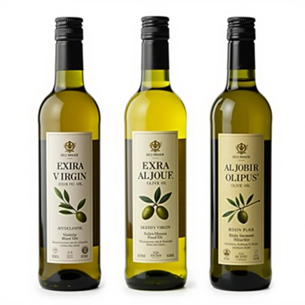 Different grades of Al Jouf olive oil