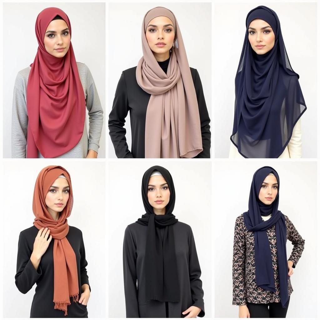 A collection of popular hijab styles in Pakistan