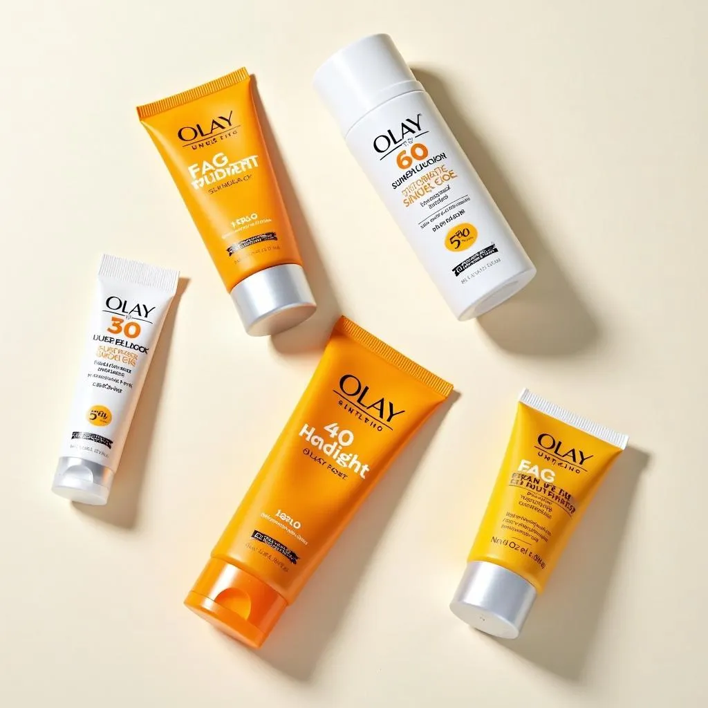 Different Olay Sunblock Bottles