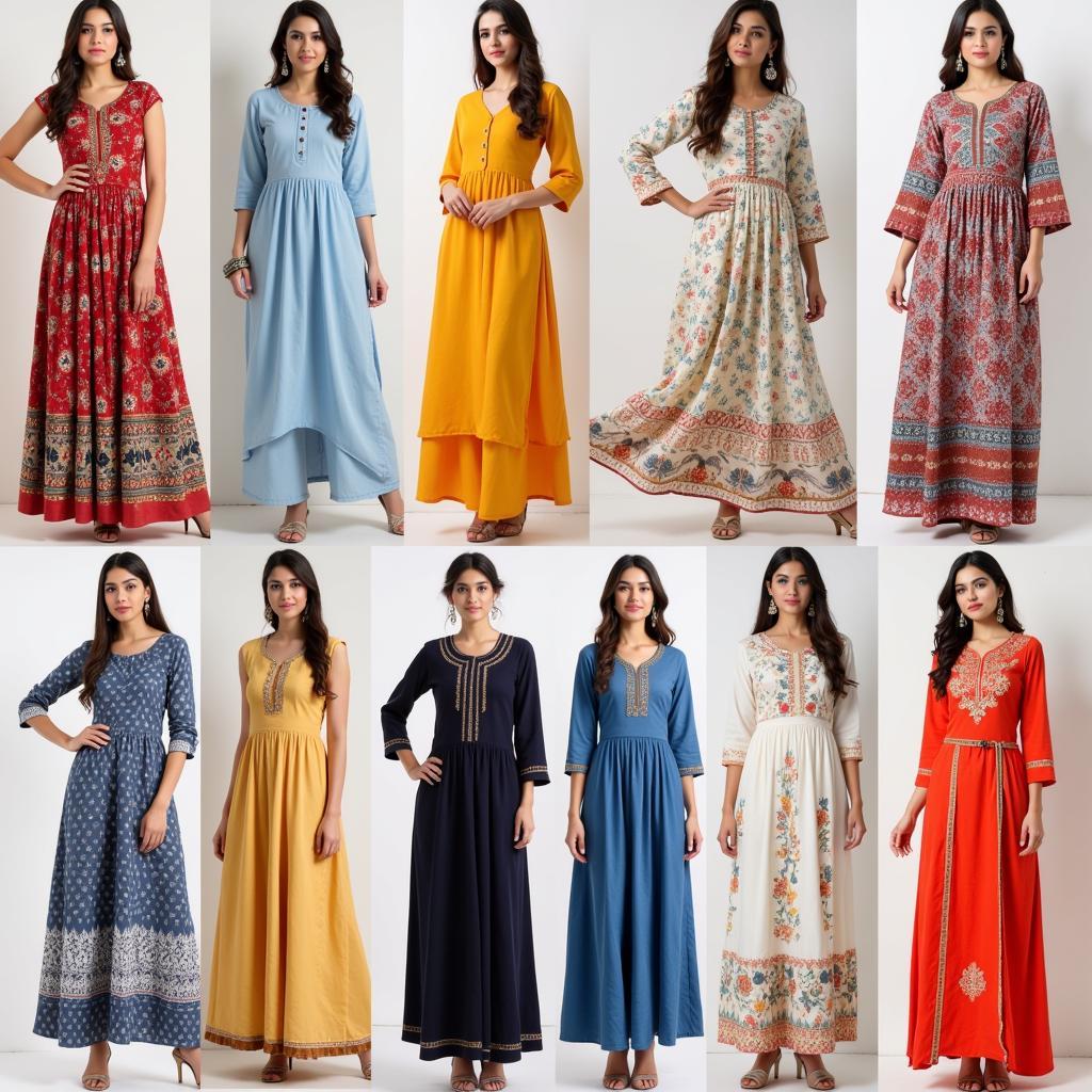 Variety of Maxi Dress Styles in Pakistan