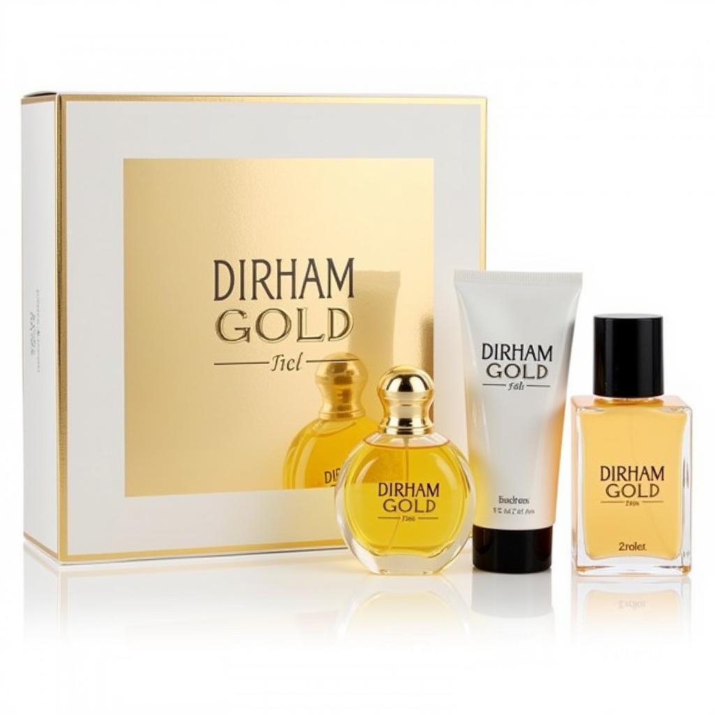 Dirham Gold Perfume Gift Set with Additional Items