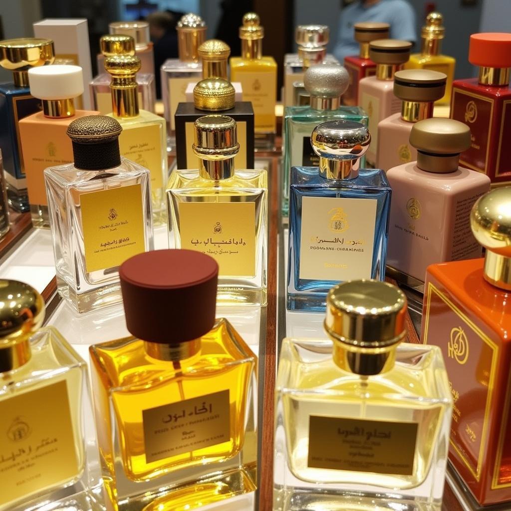 Display of Various Dirham Gold Perfume Variants