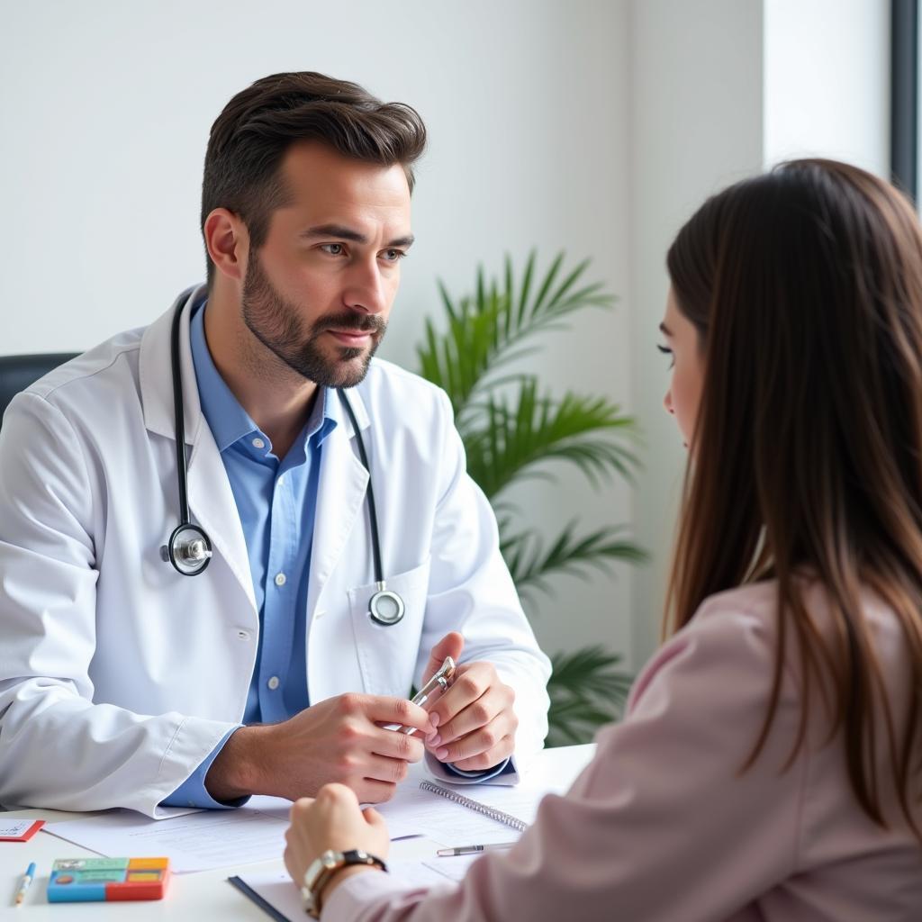 Doctor consulting a female patient