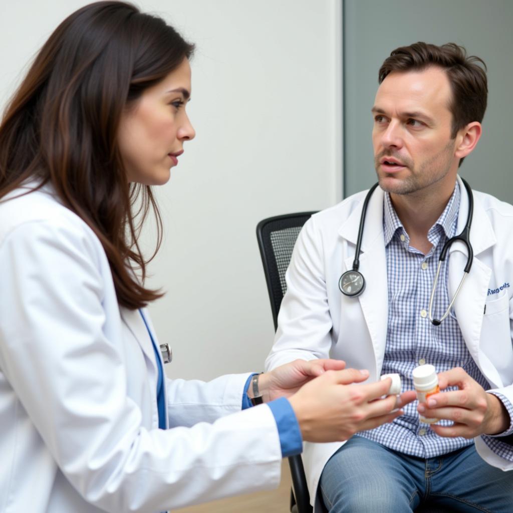 Doctor Consulting Patient about Losartan Potassium