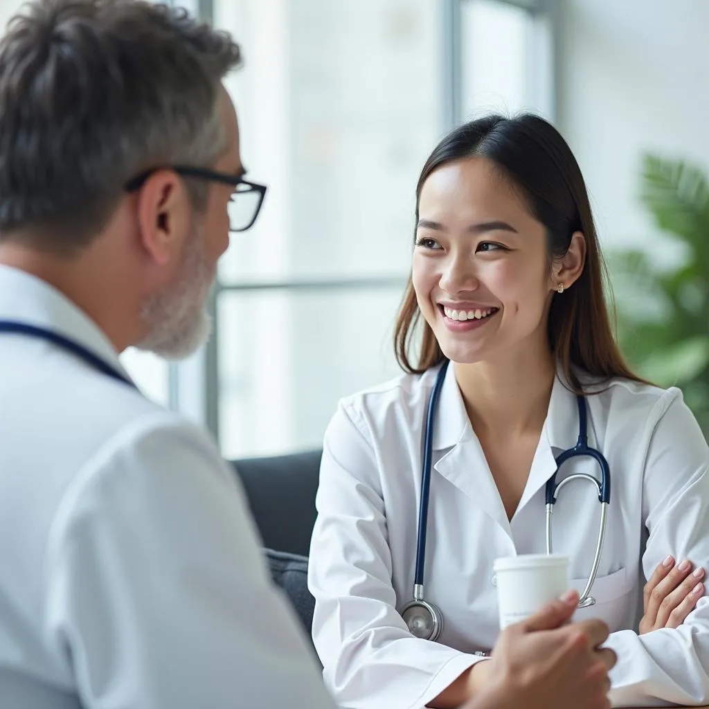 Doctor consulting a patient about Ventolin Syrup