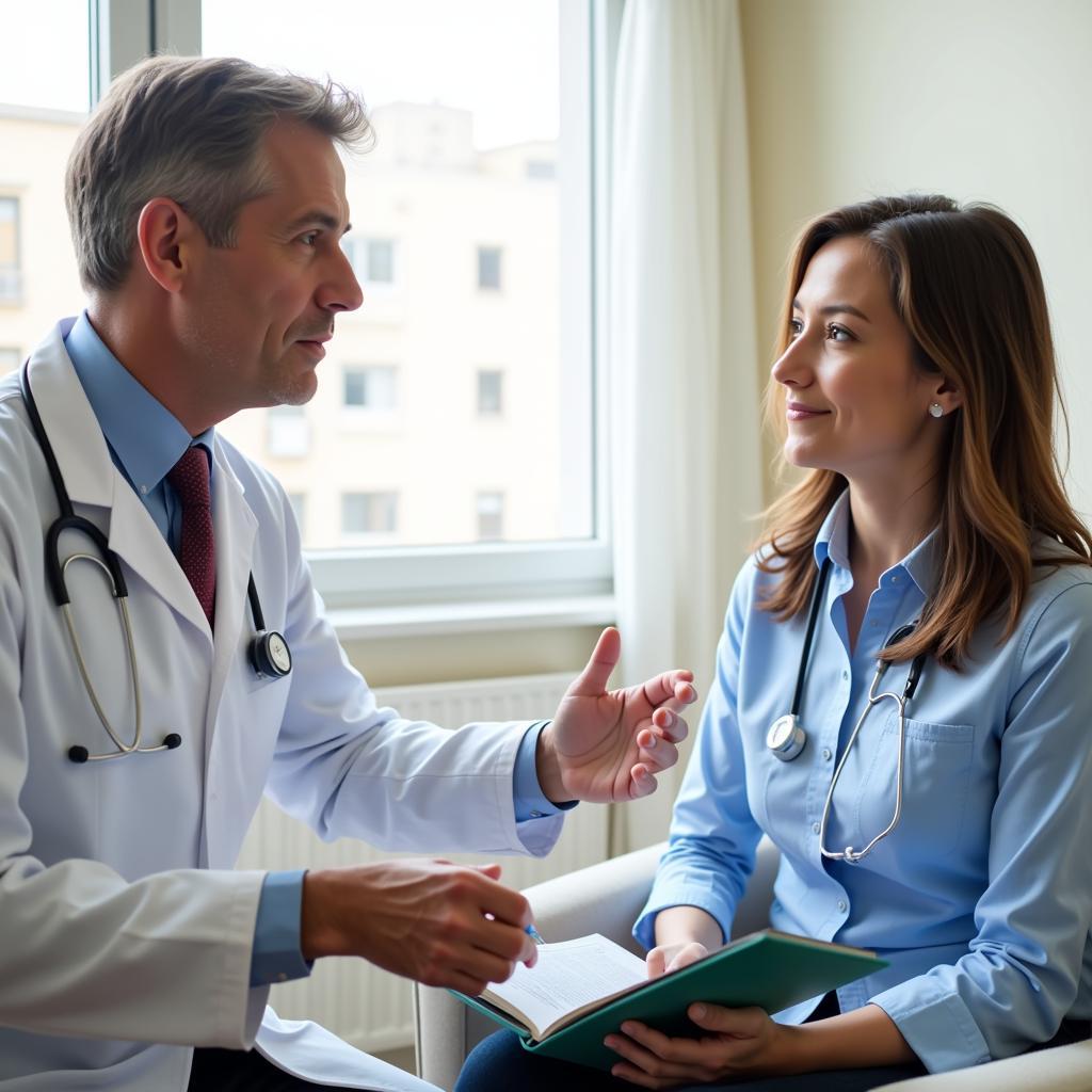 Doctor consulting patient about vitamin D