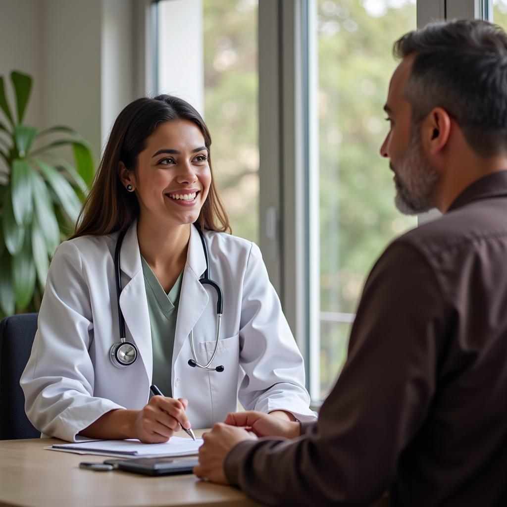 Doctor consulting with a patient in Pakistan