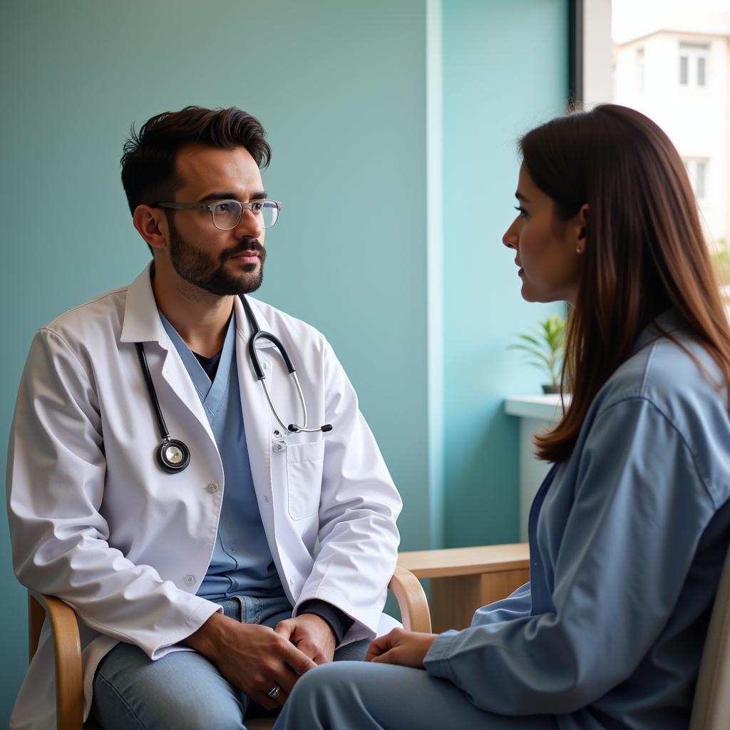 Doctor Consulting Patient in Pakistan