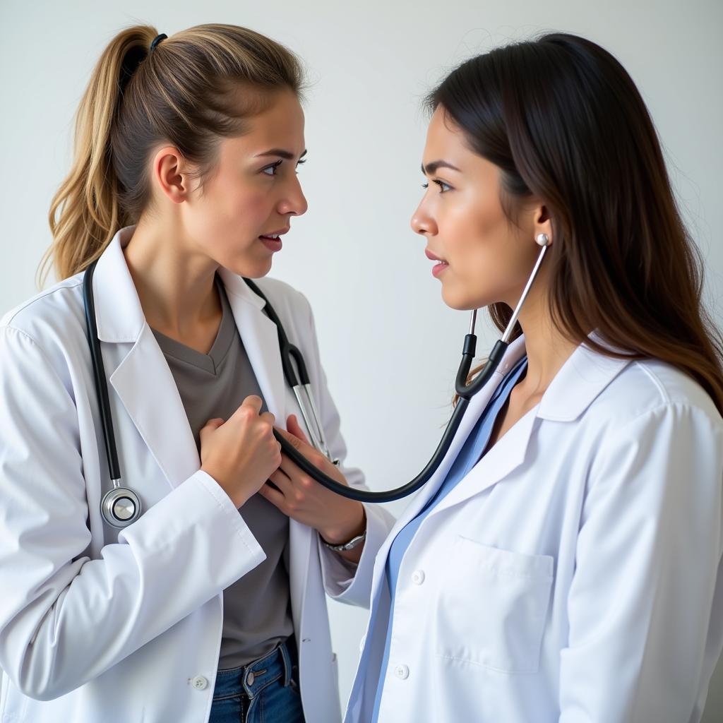 Doctor Examining Patient for Anemia 