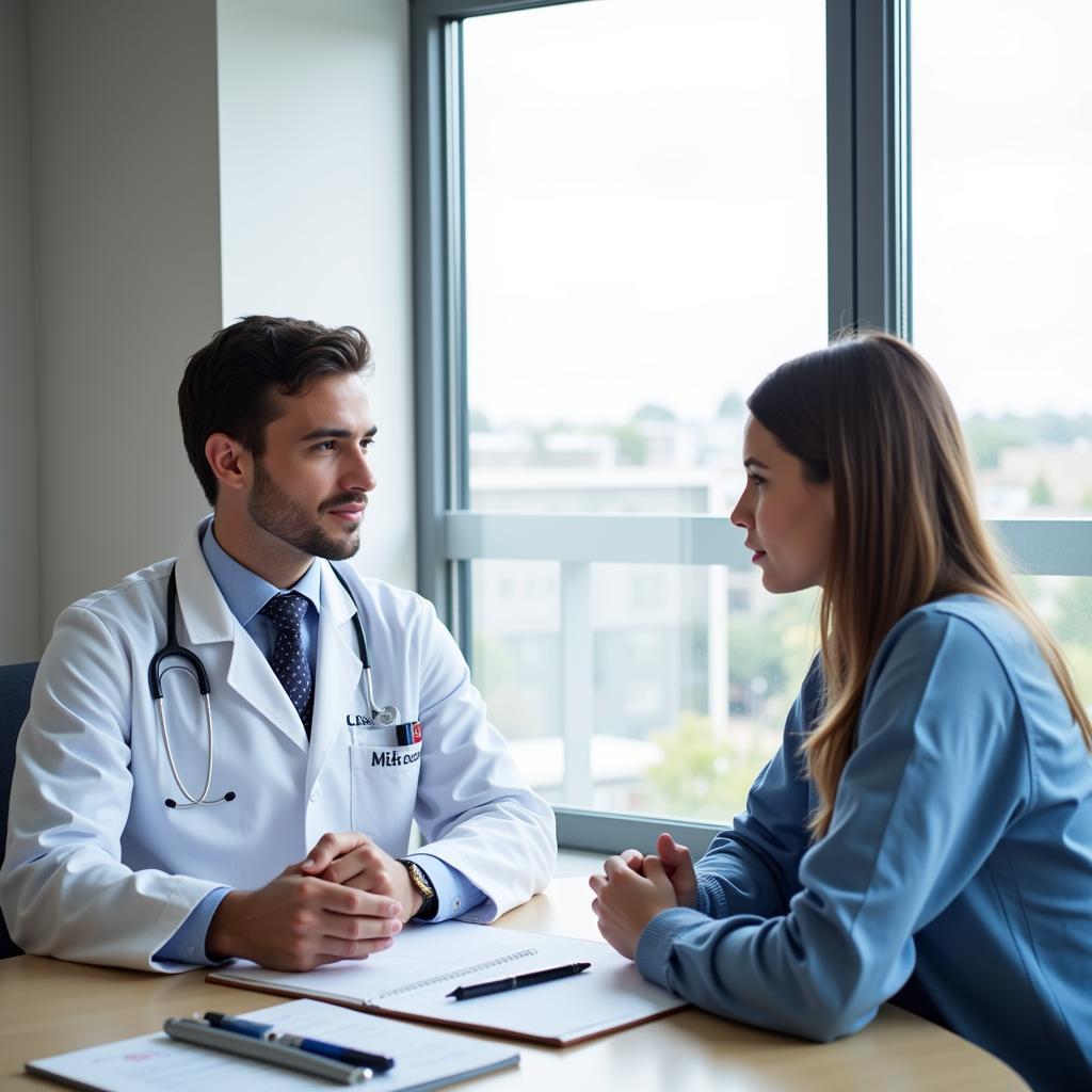 Doctor consulting with a patient