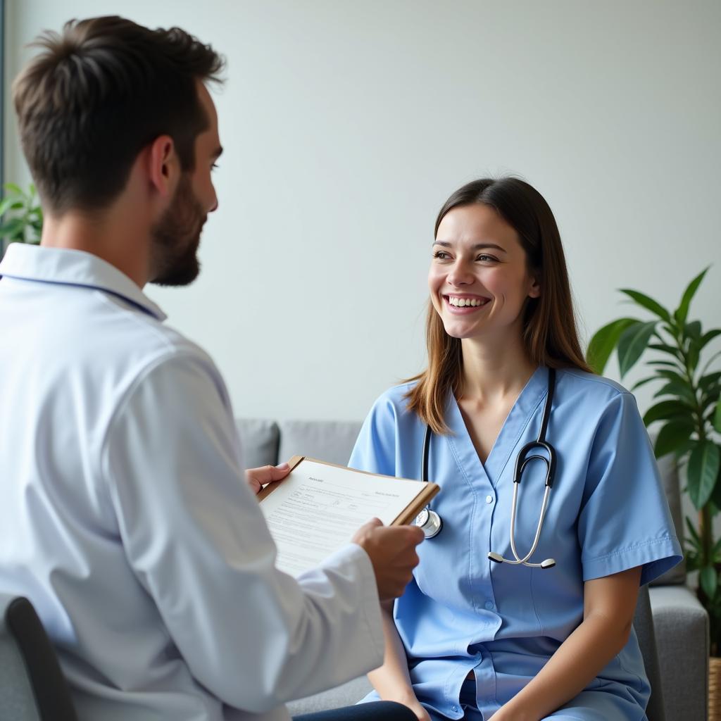 Doctor consulting patient about erectile dysfunction