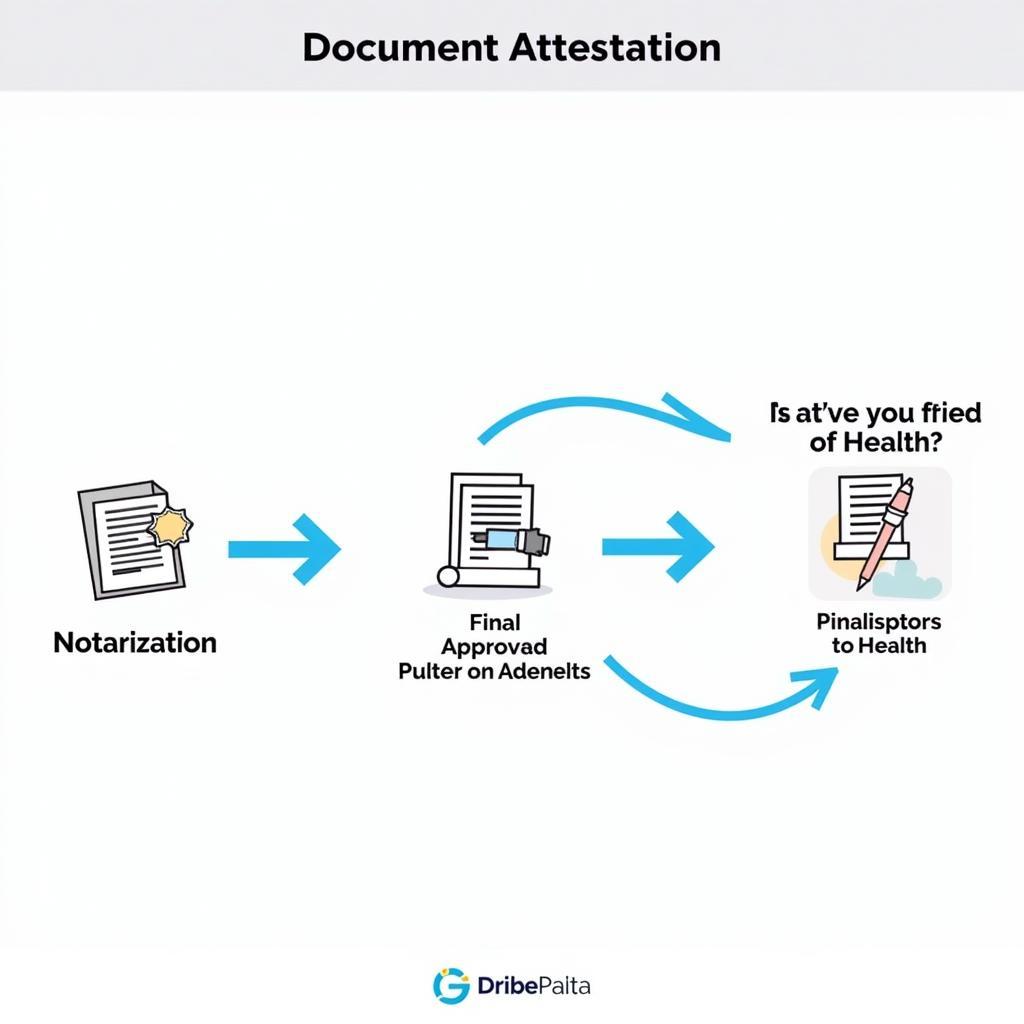 Flowchart outlining the document attestation process