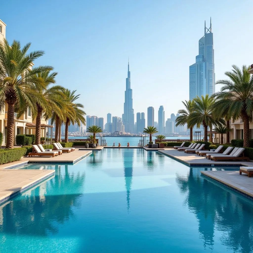 Luxury Hotel Pool in Dubai