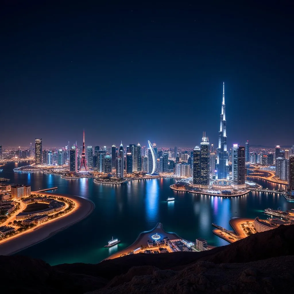 Dubai Skyline at Night