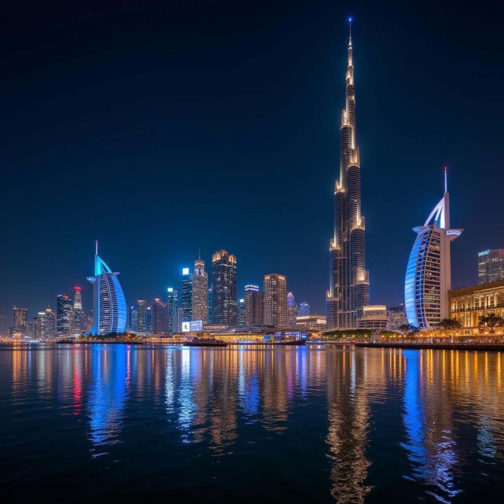 Dubai Skyline at Night