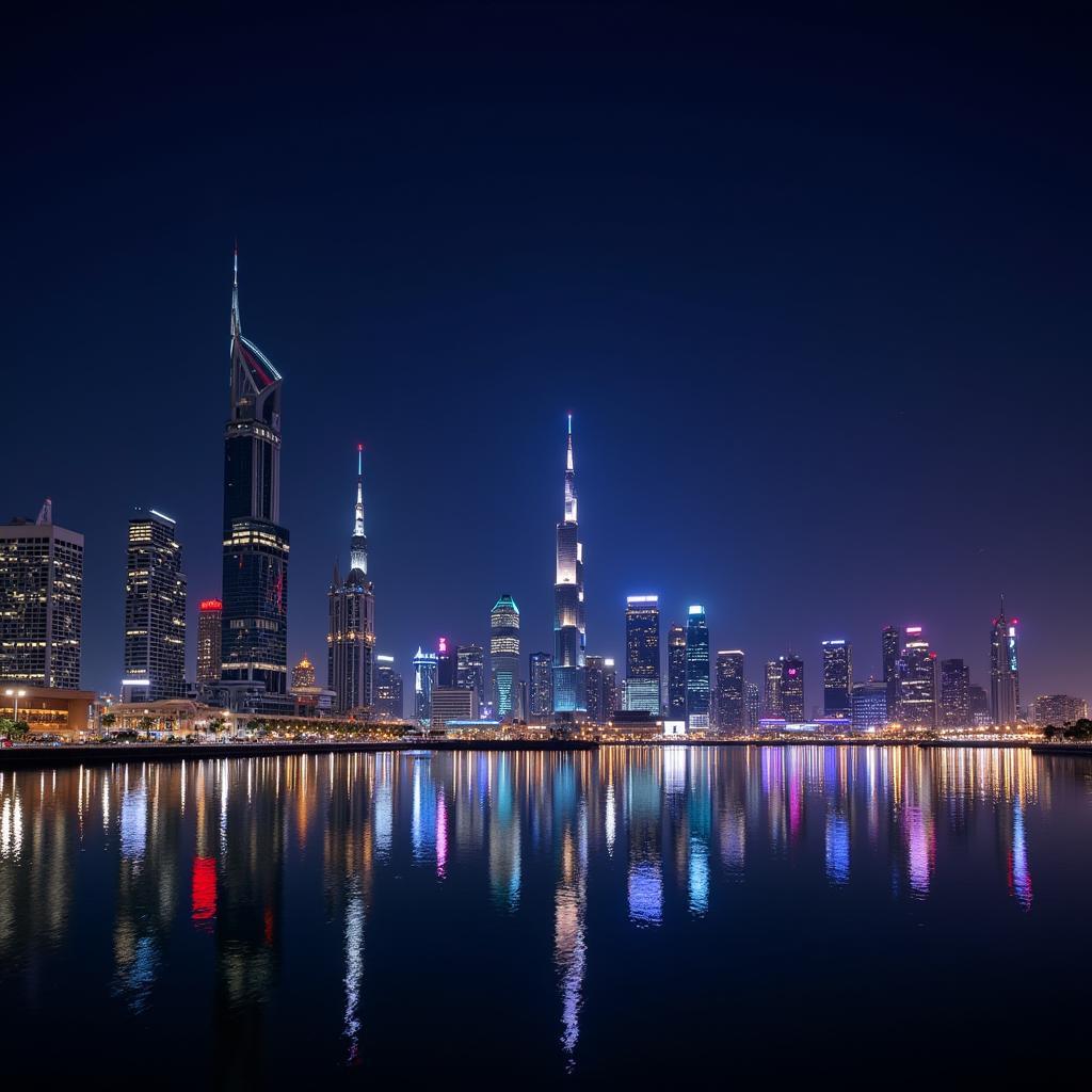 Dubai Skyline at Night