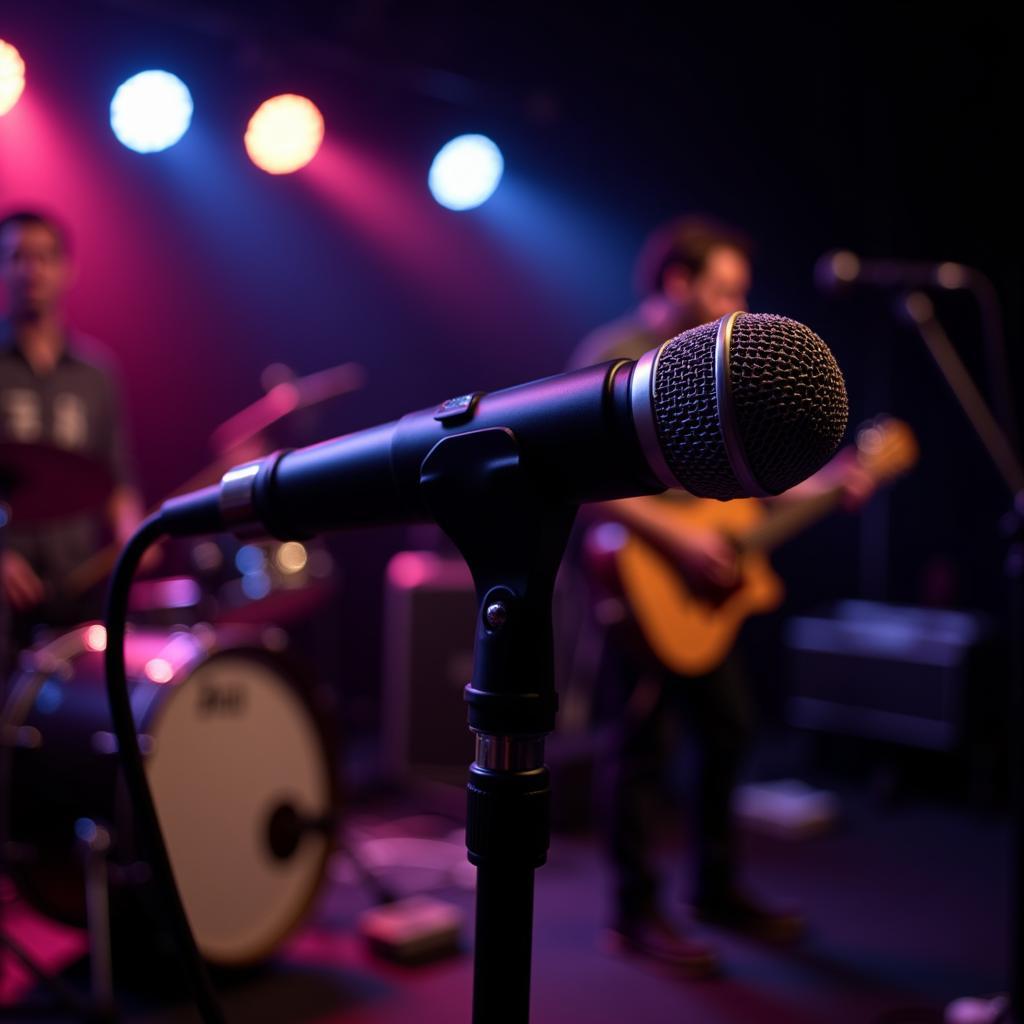 Dynamic Microphone on Stage