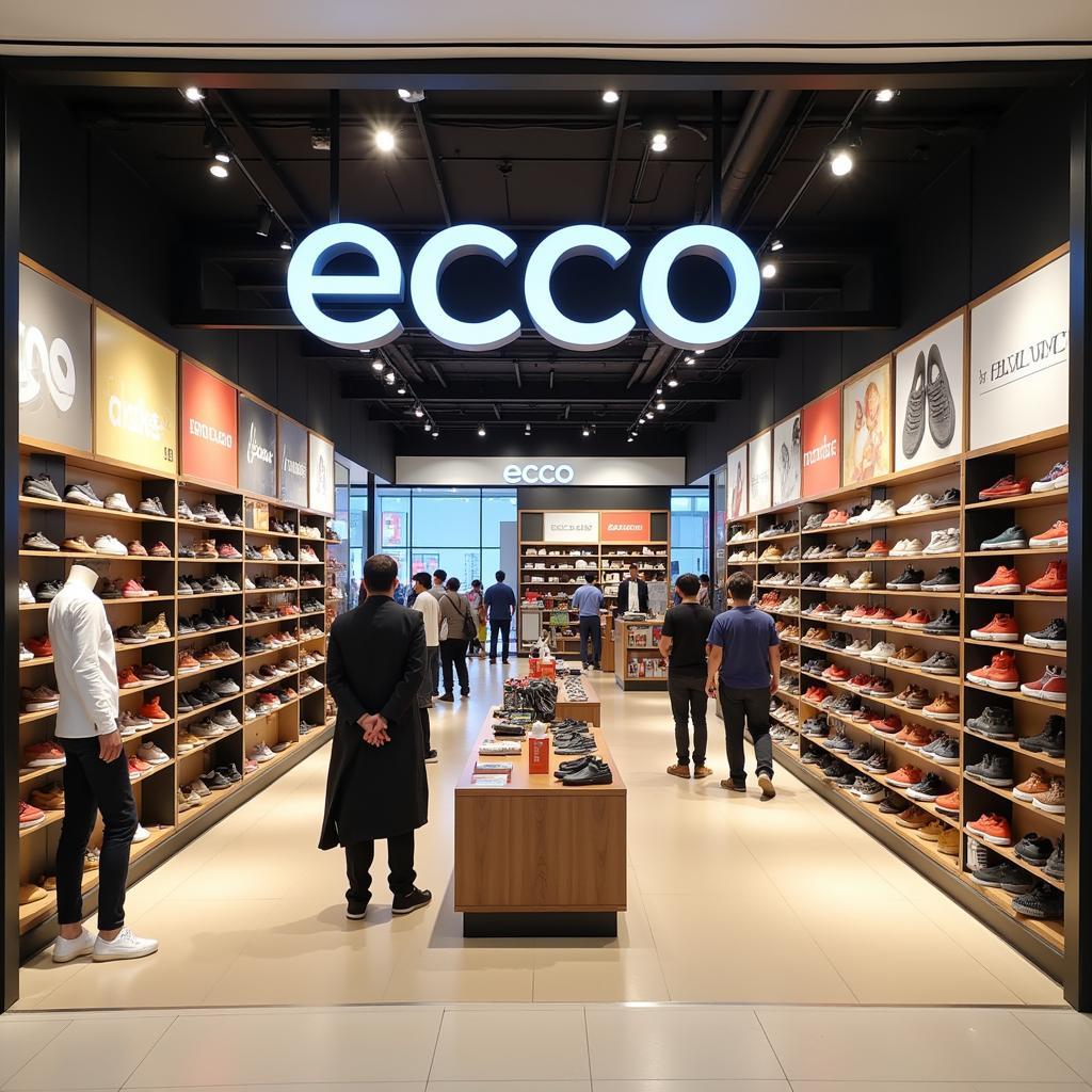 Modern Ecco Store in a Pakistani Shopping Mall