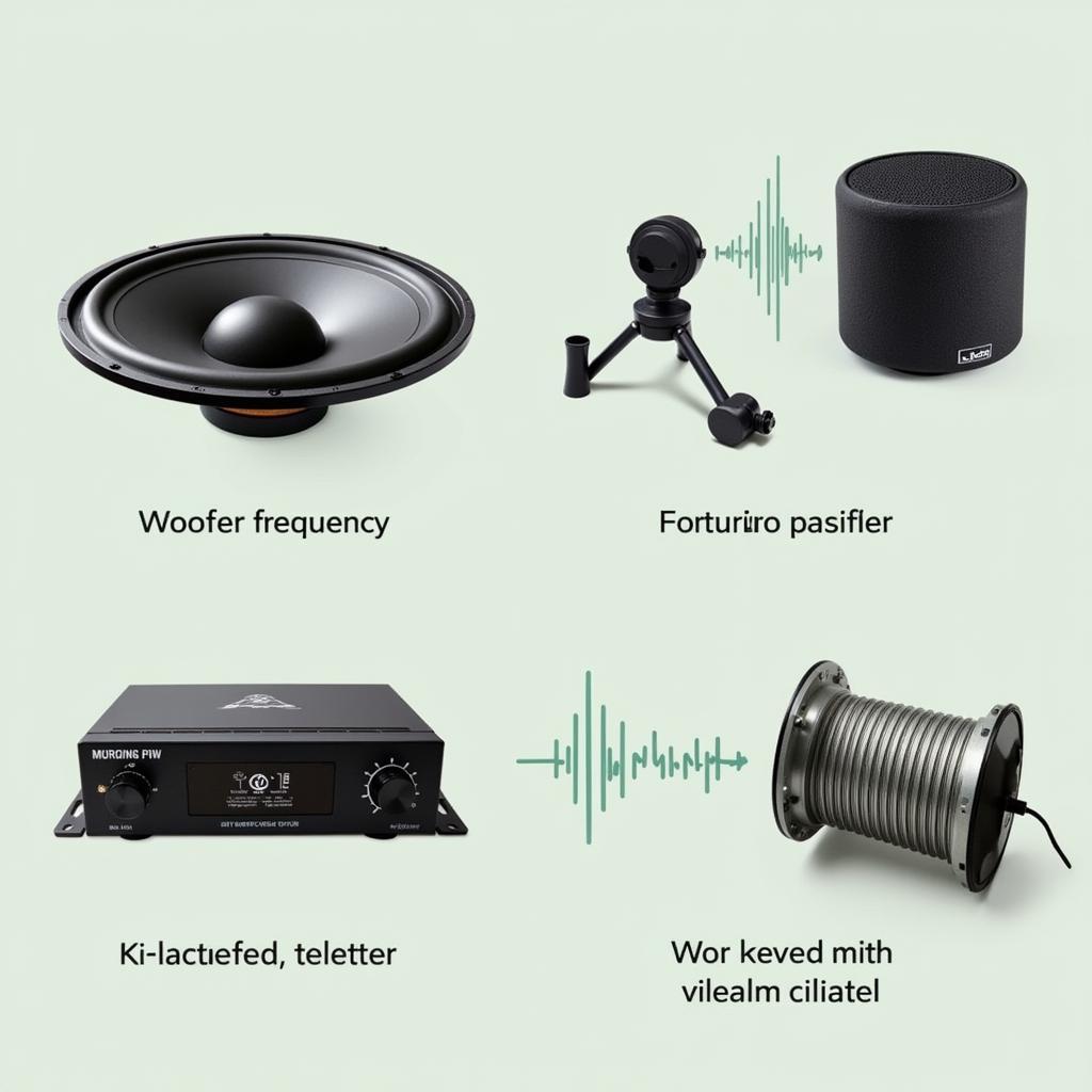 Eco Sound System Components: Woofer, Tweeter, and Amplifier