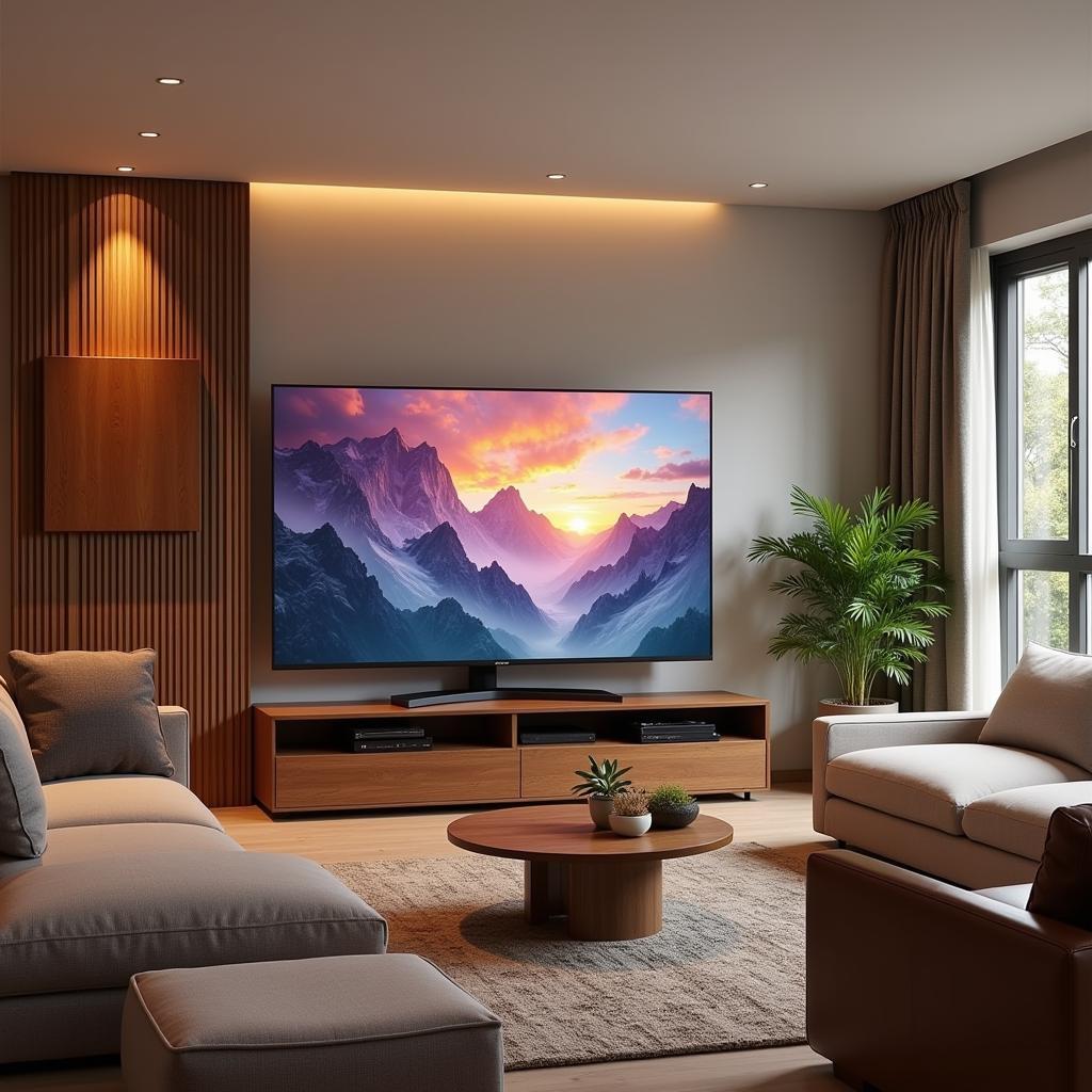 Ecostar 55 Inch LED TV in a Living Room