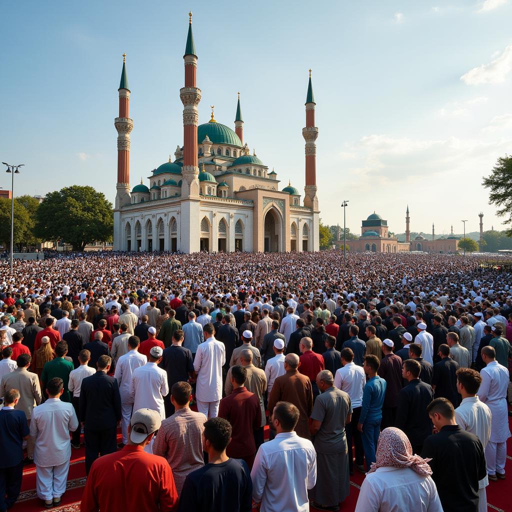 Muslims gather for Eid prayer in Pakistan