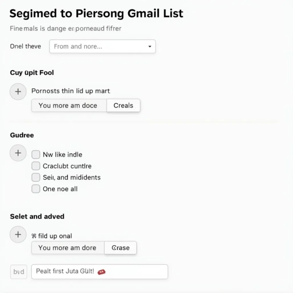 Email list segmentation