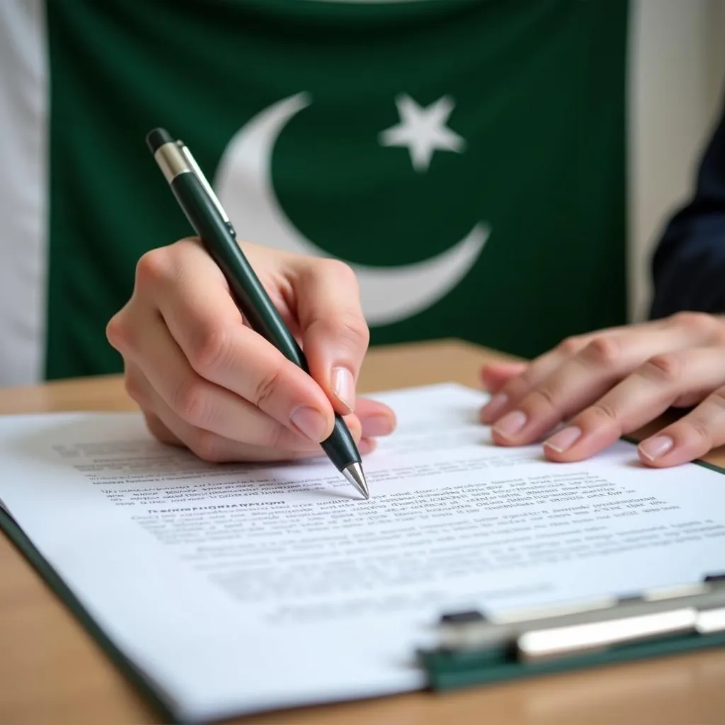 Employee Signing Contract in Pakistan