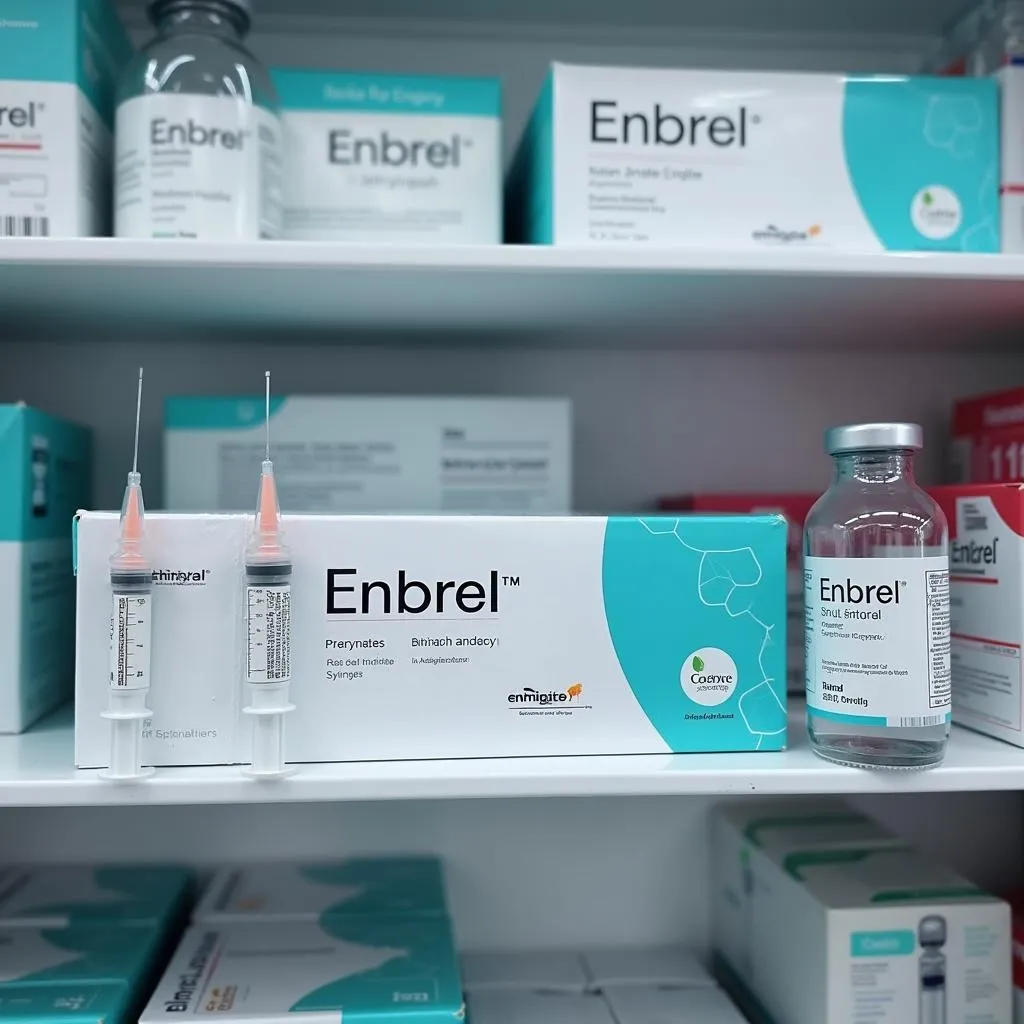 Enbrel injection available at a pharmacy in Pakistan