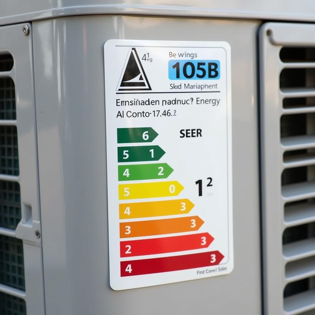 Energy Efficiency Label on a 1 Ton Non Inverter AC