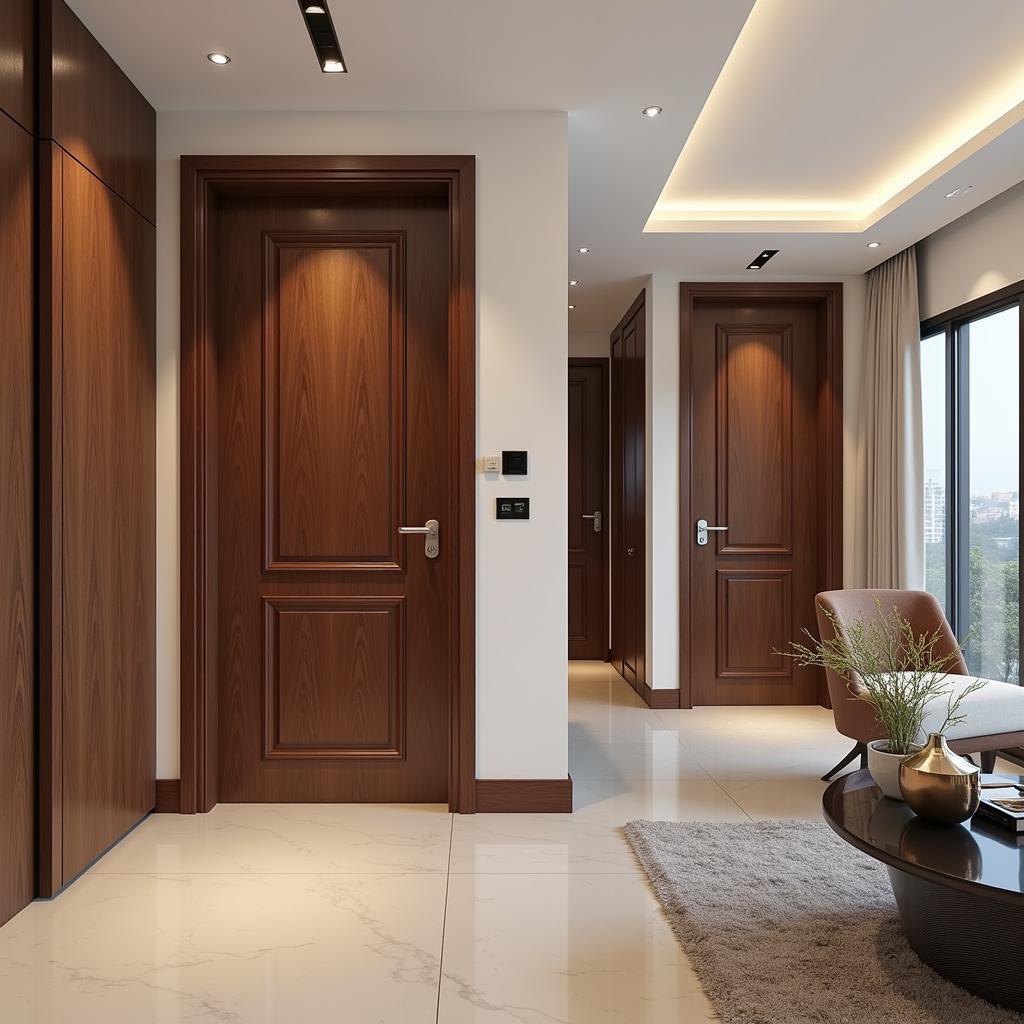 Engineered Wood Door in a Pakistani Home