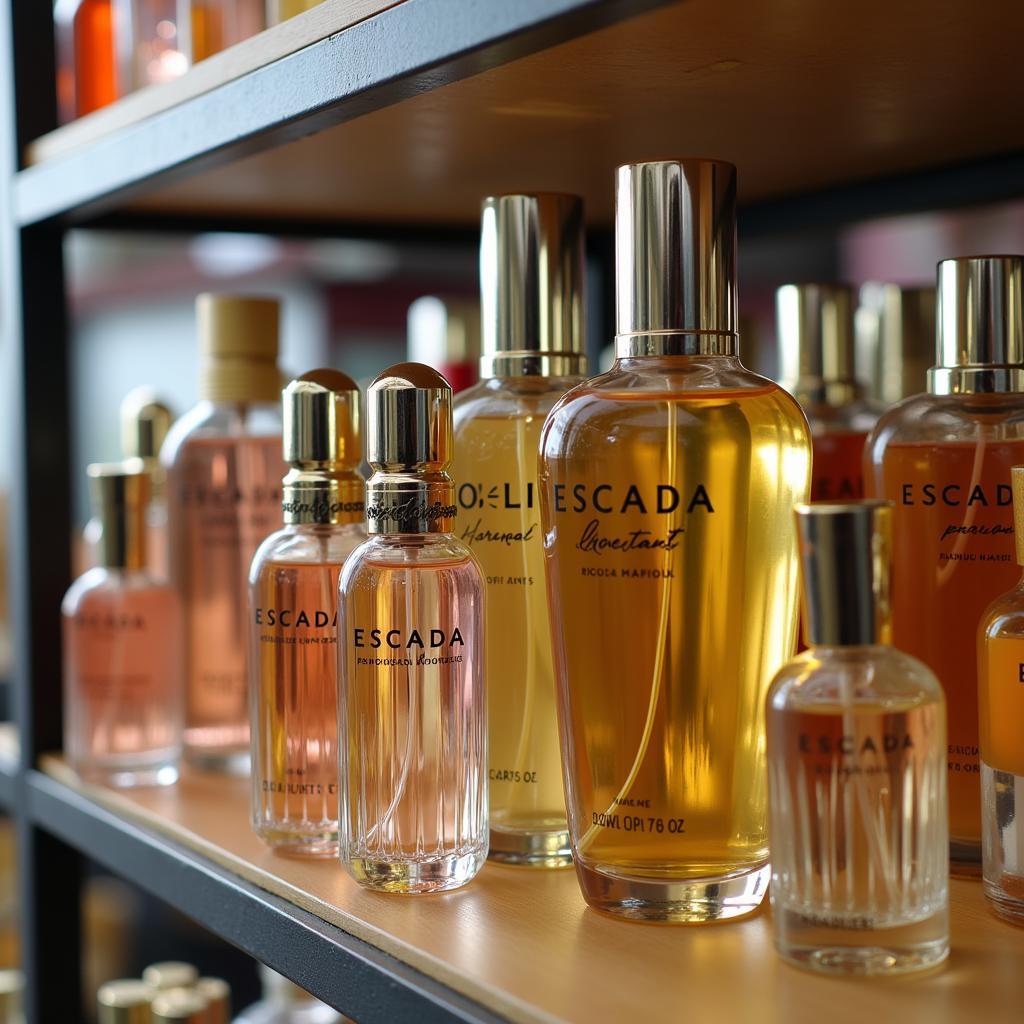 Escada Perfume Bottles Displayed in a Pakistani Store