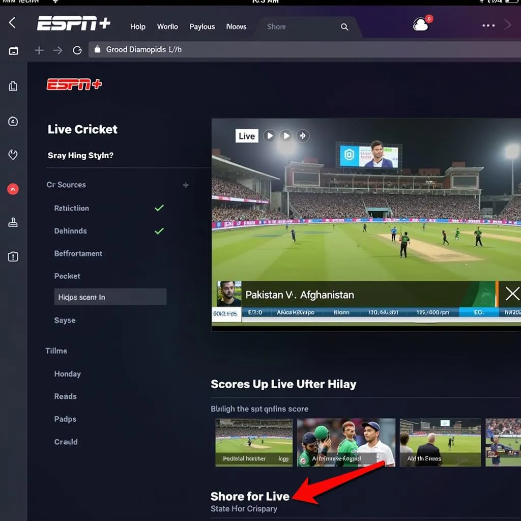 ESPN+ live cricket streaming Pakistan vs Afghanistan