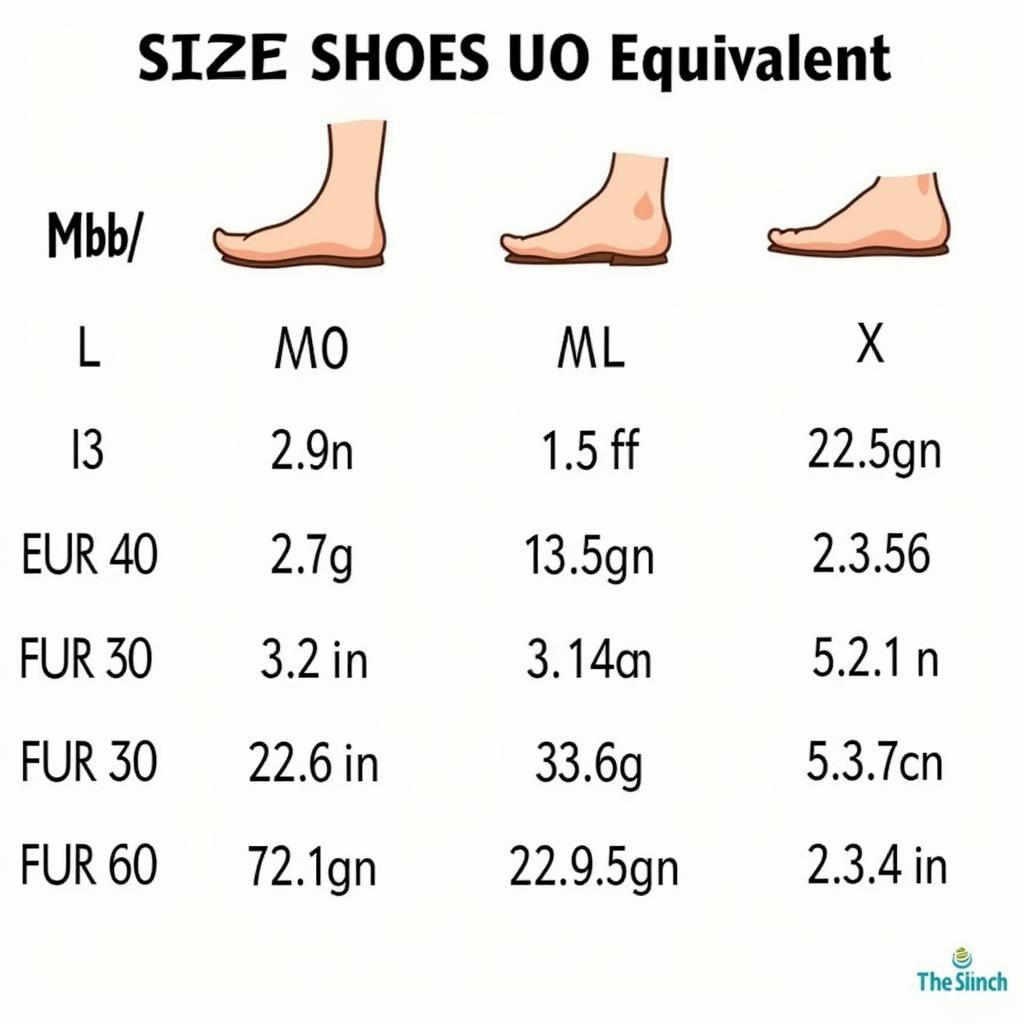 EU 40 Shoe Size Conversion Chart for Pakistan